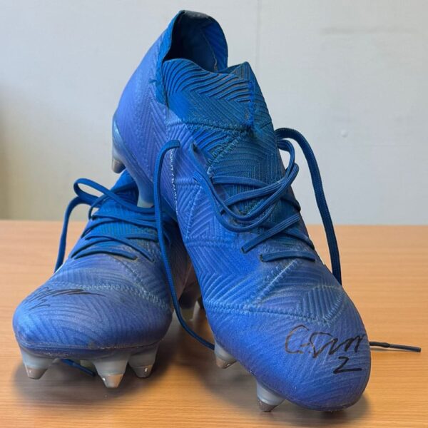 Gus Scott-Morris signed boots